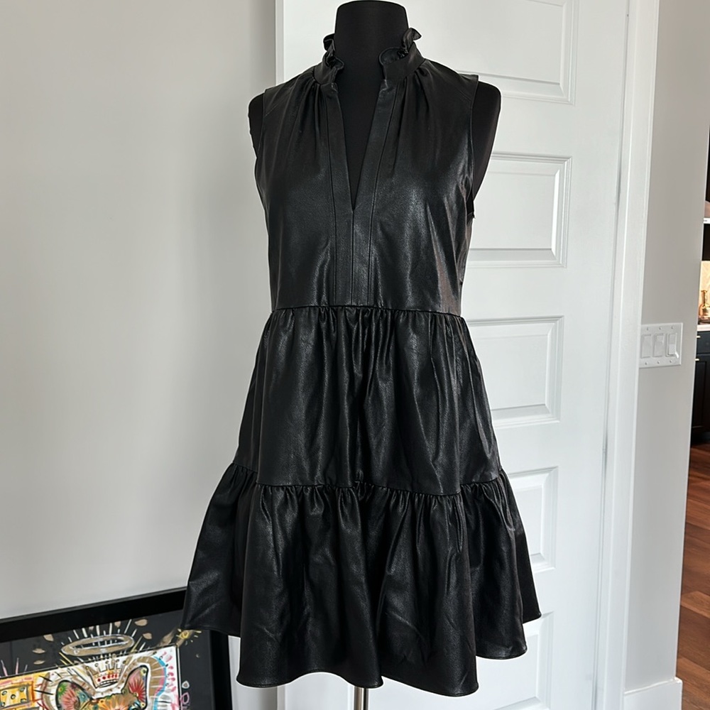 NEW Amanda Uprichard Faux Leather Dress Sz XS